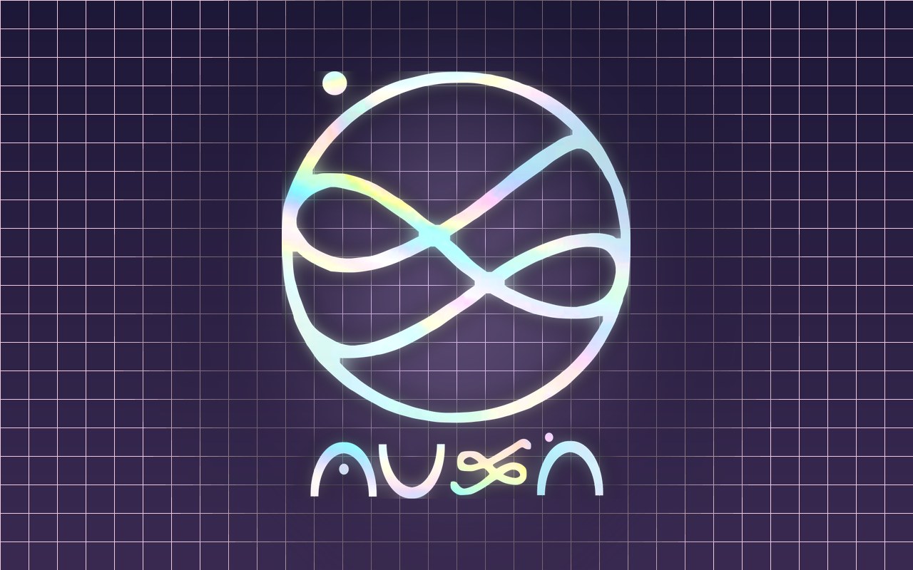 The Auryn logo: an iridescent circle crossed by flowing infinity lines above the Auryn wordmark